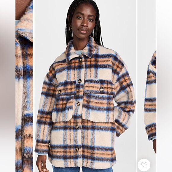 English Factory Plaid Shacket NWT - Picture 2 of 12